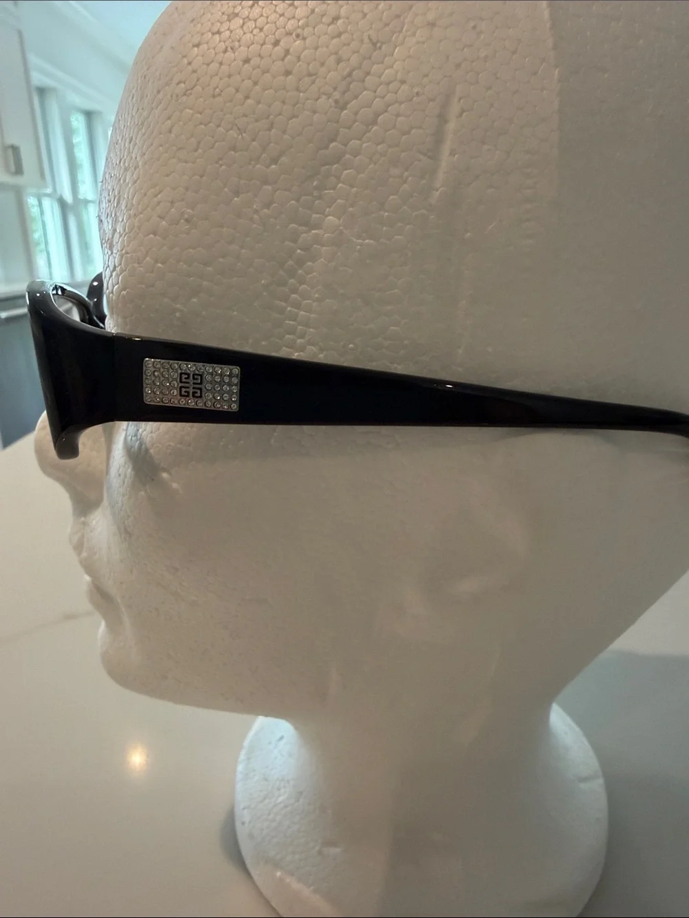 Givenchy Black Rectangular Women's Eyeglass Frames-Made in Italy